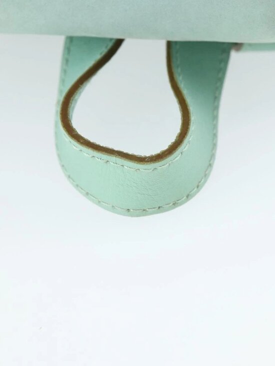 Salvatore Ferragamo Gancini Backpack Suede Green Gold Auth 159843 main image 7